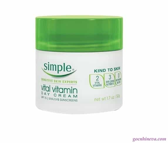 Simple Vital Vitamin Day Cream thương hiệu dưỡng ẩm hiệu quả hàng đầu tại Anh