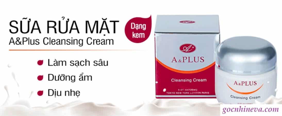 Sữa rửa mặt A&Plus Cleansing Cream dưỡng ẩm tốt cho da khô