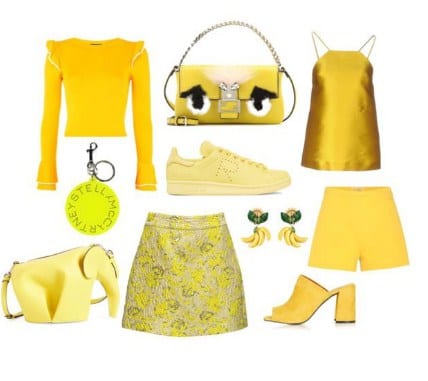 phụ kiện thời trang màu vàng 