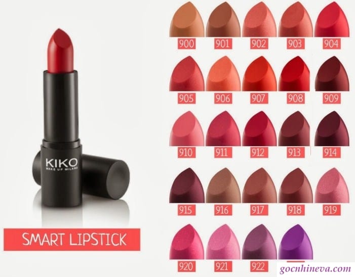 Bảng màu son Kiko Smart Lipstick