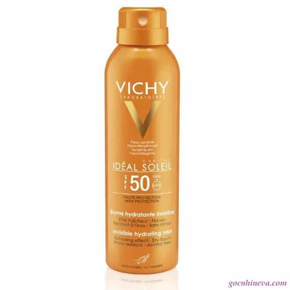 Vichy Ideal Soleil Invisible Hydrating Mist Dry Touch SPF 50 thích hợp cho mọi loại da