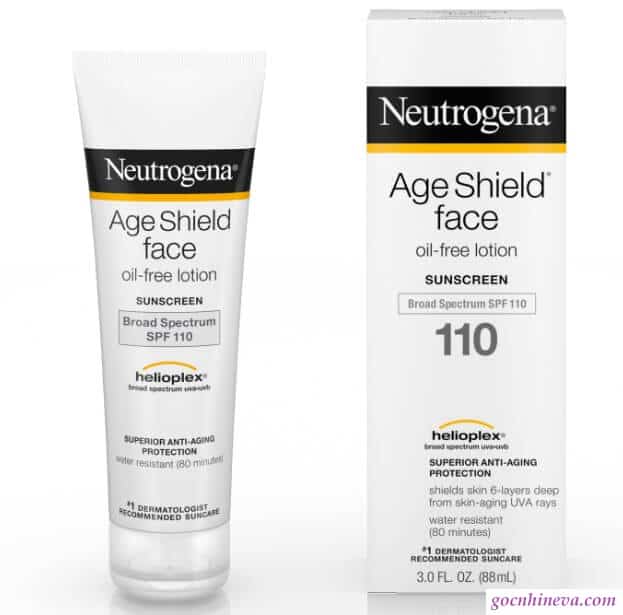 Netrogena Age Shield Face Oil-Free Lotion Suncreen Broad Spectrum SPF 110 chống nắng dưỡng ẩm làn da