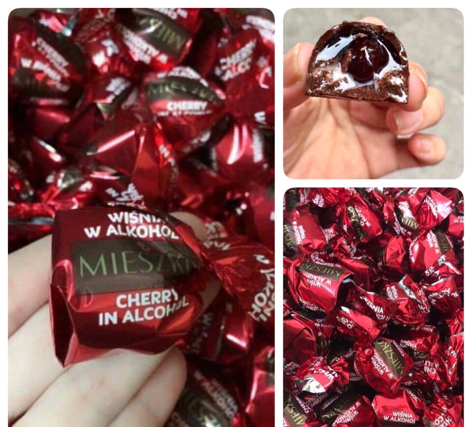 Kẹo Socola nhân rượu MIESZKO Cherry của Nga